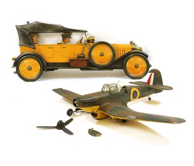 Lot 409 - A large modern painted wall mounted model of a Rolls Royce