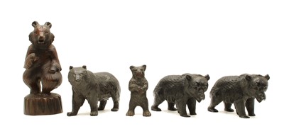 Lot 84 - A spelter figure of a standing bear