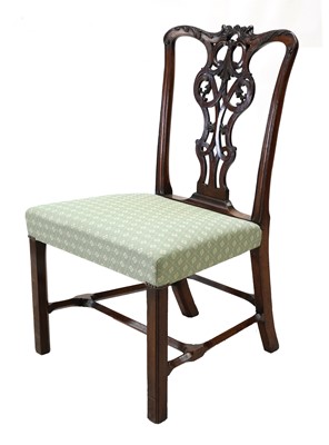 Lot 242 - A Chippendale period mahogany single chair