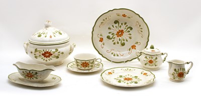 Lot 139 - A French Sarreguemines faience ‘Venise’ pattern dinner service