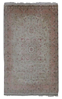 Lot 84 - A Persian wool and silk Tabriz rug