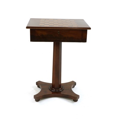 Lot 321 - A William IV mahogany games table