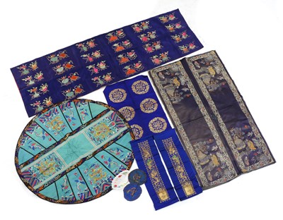 Lot 385 - A Chinese circular textile