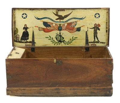 Lot 864 - An American camphorwood sailor's cabin trunk