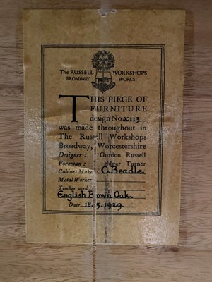 Lot 88 - A Gordon Russell oak two-part cabinet and chest