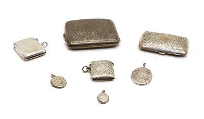 Lot 39 - A George V silver cigarette case