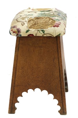 Lot 71 - An oak stool