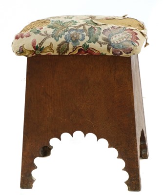 Lot 71 - An oak stool