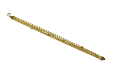 Lot 71 - A 9ct gold seven row snake chain bracelet