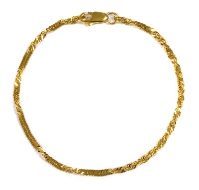 Lot 57 - A 22ct gold twisted curb link bracelet