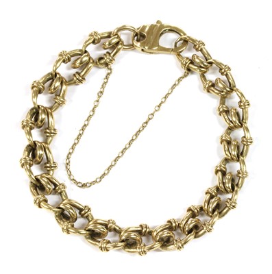 Lot 47 - A gold fancy link bracelet