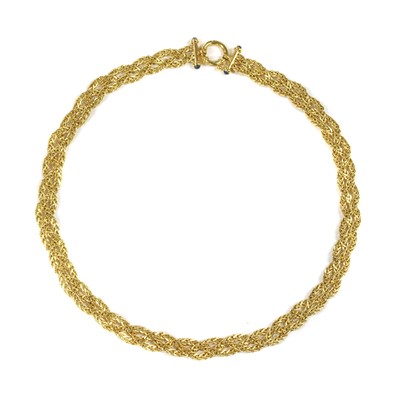 Lot 38 - A 9ct gold sapphire set necklace
