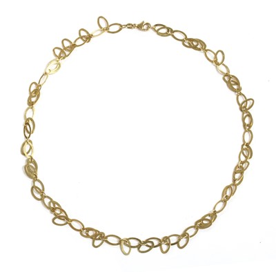 Lot 39 - A 14ct gold fringe necklace