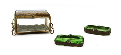 Lot 220 - A small French brass display case