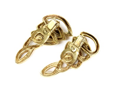 Lot 73 - A pair of 9ct gold clip earrings