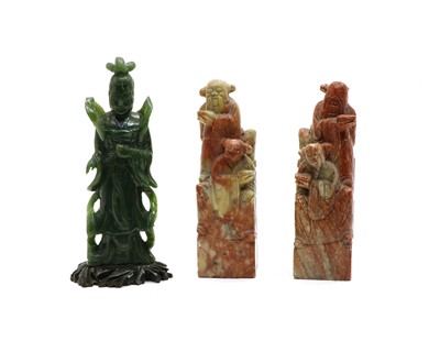 Lot 43 - A jadite figure of a deity