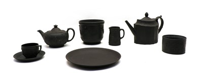 Lot 94 - A collection of 19th century and later Wedgwood black basalt items