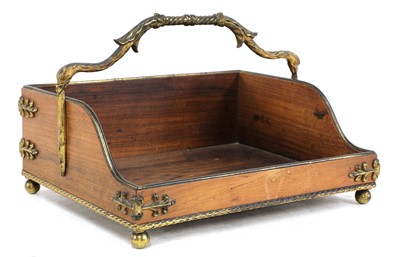 Lot 137 - A Regency rosewood and gilt metal mounted book trough
