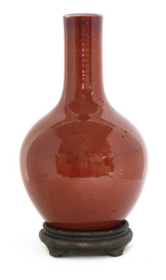 Lot 23 - A Chinese flambé-glazed bottle vase