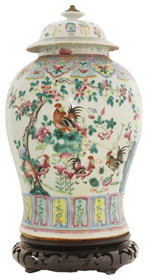 Lot 25 - A Chinese famille rose vase and cover