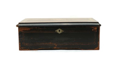 Lot 141 - A 19th century inlaid rosewood music box
