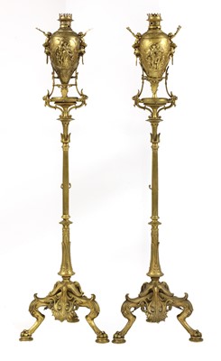 Lot 35 - A pair of French Napoleon III Greek Revival gilt-bronze torchères