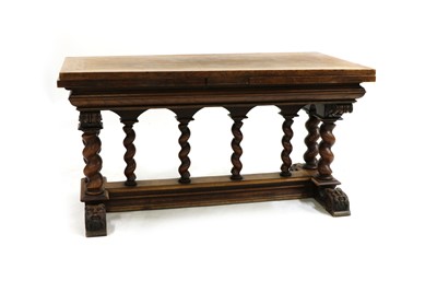 Lot 300 - A 19th century oak draw leaf table