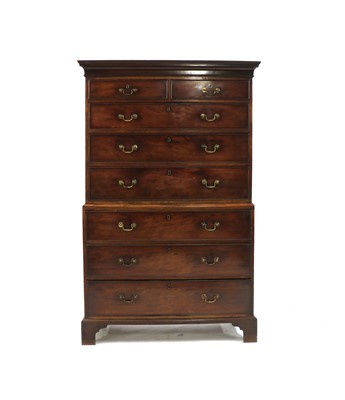 Lot 288 - A George III mahogany chest on chest