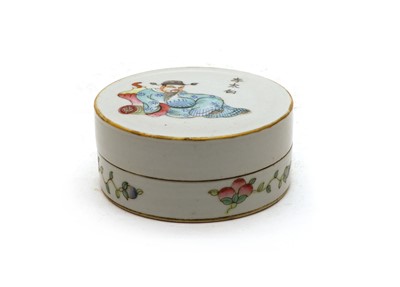 Lot 145 - A Chinese famille rose box and cover
