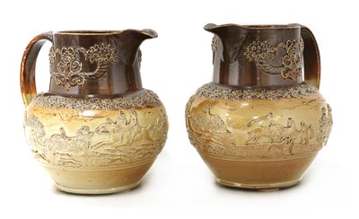 Lot 89 - A pair of large stoneware jugs