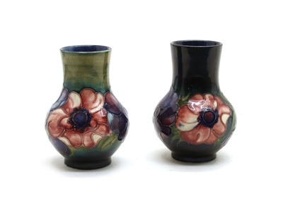 Lot 59 - Two Walter Moorcroft 'Anemone' vases