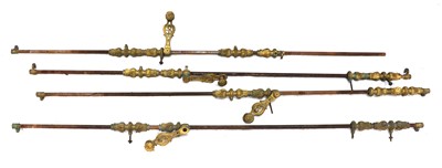 Lot 202 - A set of four French iron & gilt bronze window locks