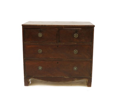 Lot 282 - A small mahogany chest of two short and two long drawers