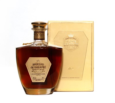 Lot 206 - Marquis de Riberpre, Armagnac, 1972, 40% vol., 70cl, one bottle in boxed presentation decanter