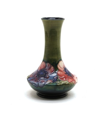 Lot 52 - A Walter Moorcroft 'Anemone' bottle vase