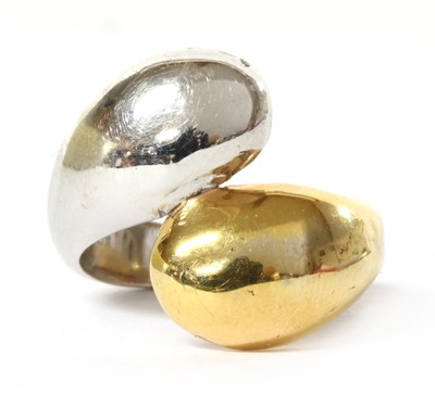 Lot 75 - A two colour gold ring