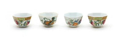 Lot 133 - A collection of four Chinese famille rose teacups