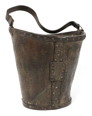 Lot 97 - A George III leather bucket