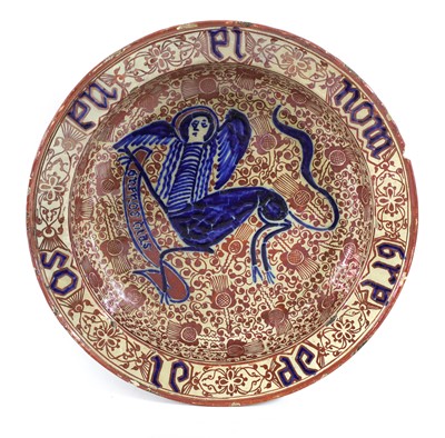 Lot 136 - An Hispano-Moresque pottery dish