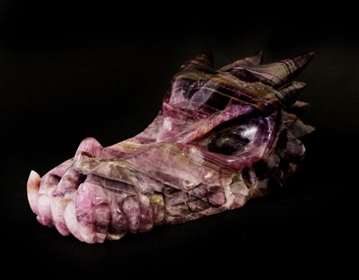 Lot 78 - AMETHYST DRAGON SKULL