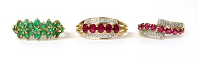 Lot 115 - Three 9ct gold rings