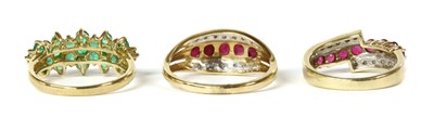 Lot 115 - Three 9ct gold rings