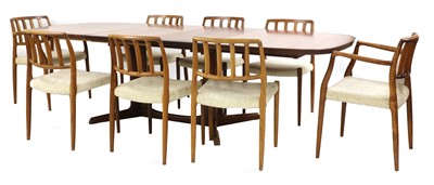 Lot 527 - A Danish extending rosewood dining table