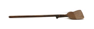 Lot 36 - A 19th century elm and ash two piece malt shovel