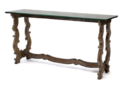 Lot 161 - A bleached oak console table