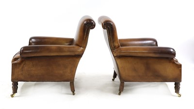 Lot 376 - A pair of club chairs