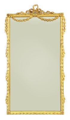 Lot 190 - A French giltwood pier mirror