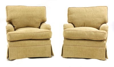 Lot 346 - A pair of easy armchairs