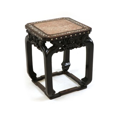 Lot 183 - A Chinese hardwood jardiniere stand