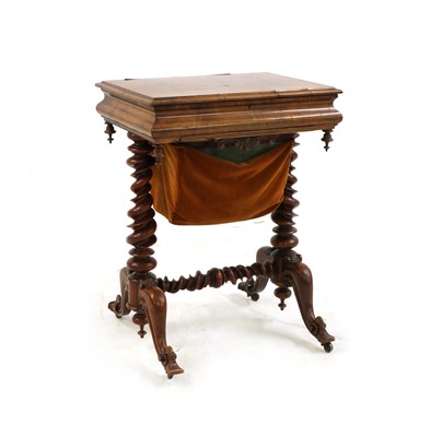 Lot 270 - A Victorian walnut work table
